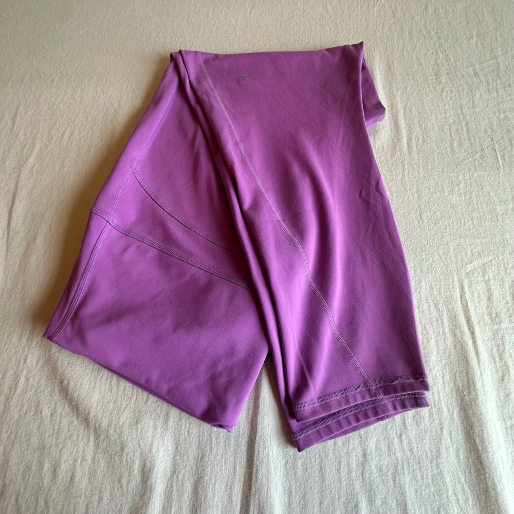 Fabletics PureLuxe High Waisted Purple Leggings Yoga Workout Pants XL Read